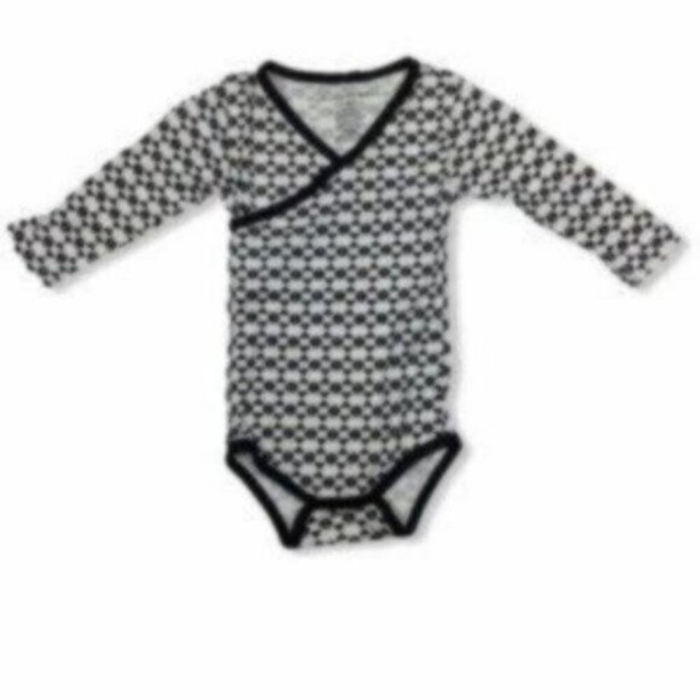 Petunia Pickle Bottom Kid's Black Organic One Piece Bodysuit Size 6-9 Months